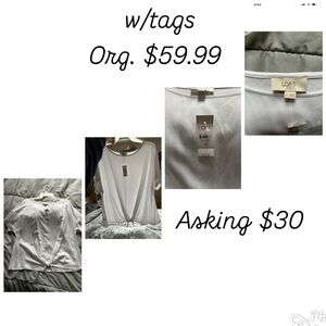LOFT Ivory Blouse with Tags